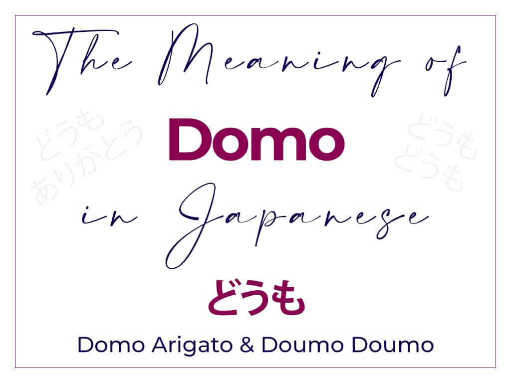 The Meaning of Domo in Japanese - Domo Arigato どうもありがとう and Doumo Doumo どうも