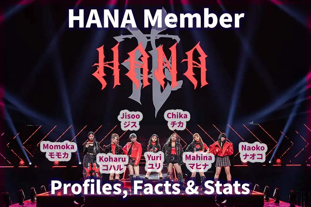 HANA Member Profiles, Facts & Stats: Chika (チカ), Jisoo (ジス), Koharu (コハル), Mahina (マヒナ), Momoka (モモカ), Naoko (ナオコ), Yuri (ユリ)